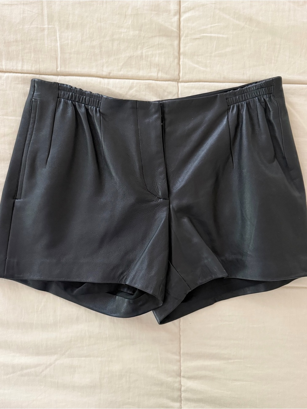 Sachin + Babi Black Leather Shorts